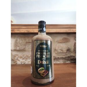 Riska Licores — Licor de Crema Chocolate Pistacho Estilo Dubái