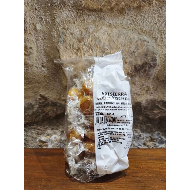 Caramelos Artesanos de Miel, Propóleo y Erísimo Apisierra (150g) - Imagen 2